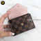 Likenew Louis Vuitton Damier Ebene Victorine Wallet Rose Ballerin